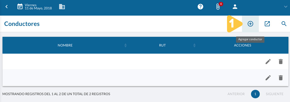 Adicionar Conductores
