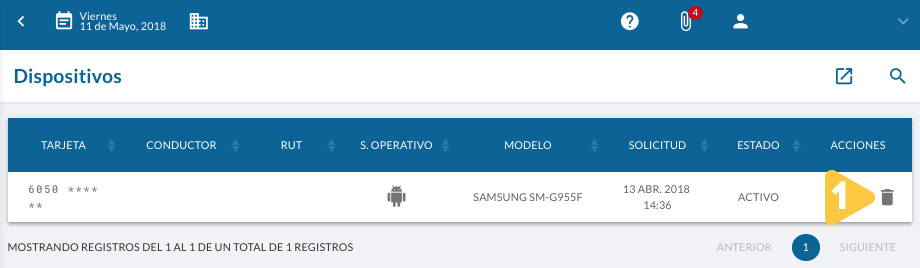 Eliminar Dispositivo