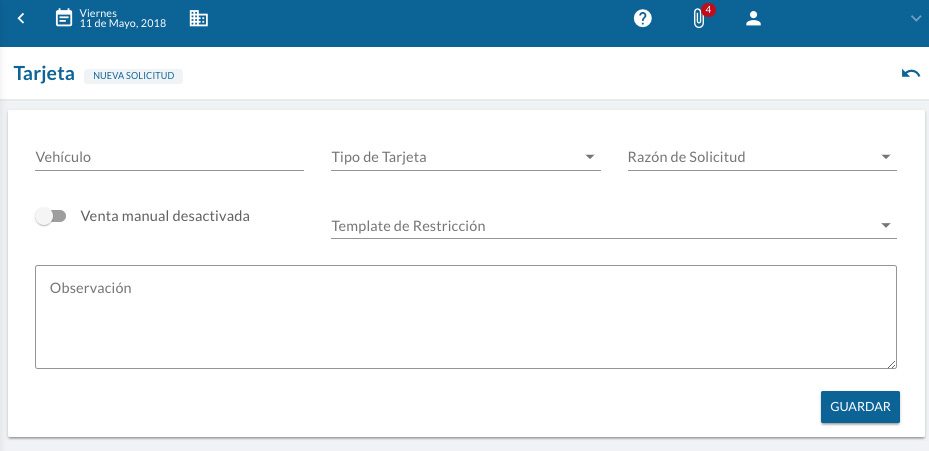 Solicitar Tarjeta