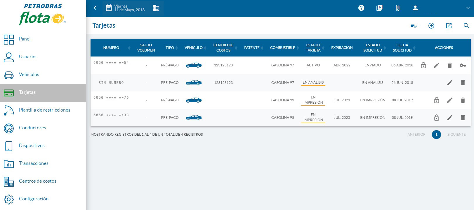 Restricciones Abastecimiento / Diversas