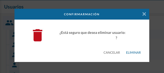Eliminar Grupo y Usuario